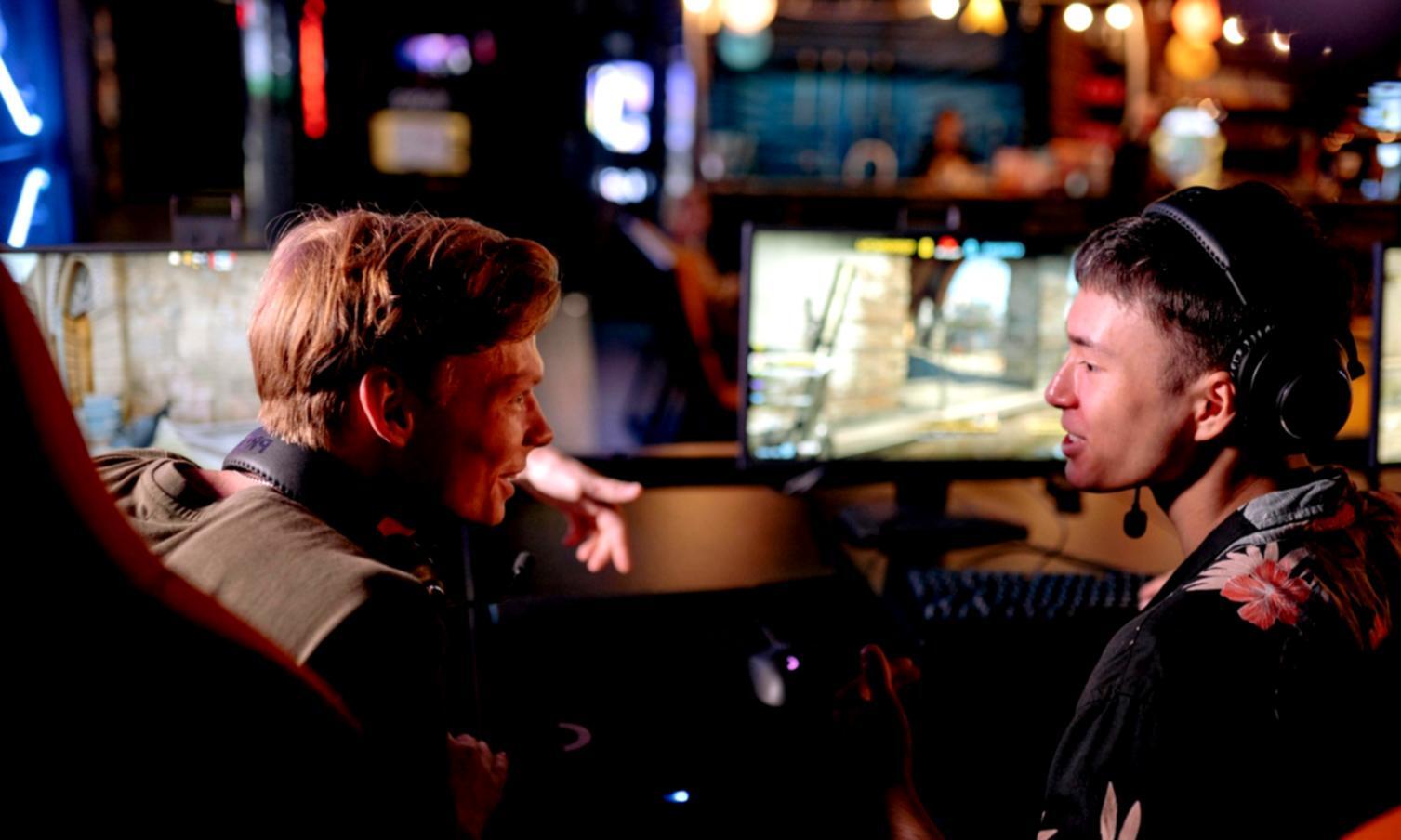 Esports training session with competitive gaming setup